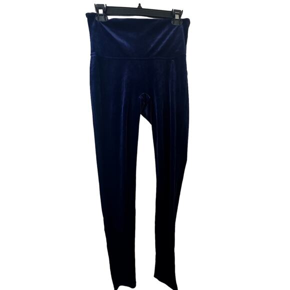 Spanx Blue Velvet Leggings sz Large - Picture 1 of 11